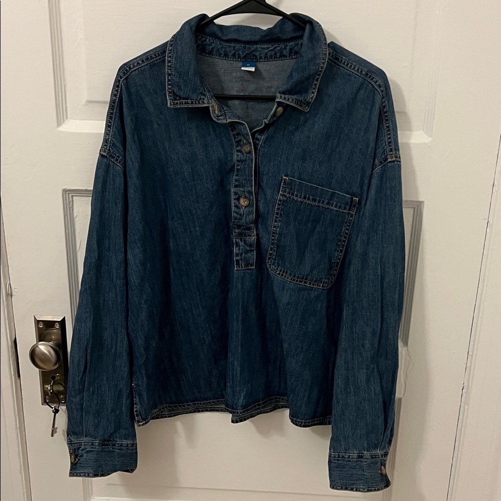 Old Navy Blue Denim Shirt